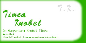 timea knobel business card